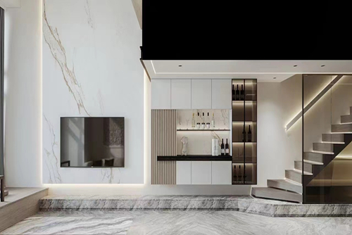 清遠市時代花城現代簡約風格復式裝修案例