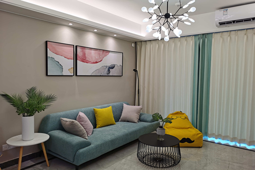 海口市昌茂翰林西苑現代簡約風格三居室裝修案例