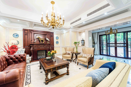 海口市昌茂翰林西苑美式風格別墅裝修案例