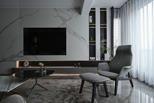 中山市健康花城現代簡約風格三居室裝修案例