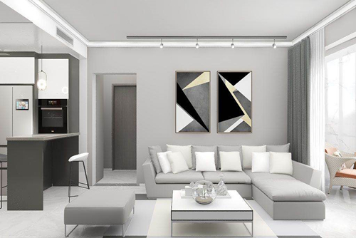 珠海市鵬瑞&middot;珠澳灣中心現代簡約風格三居室裝修案例