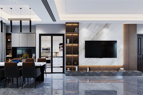 中山市君蘭豪庭現代簡約風格四居室裝修案例