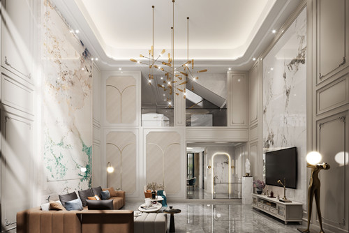 潮州市邦妮花園輕奢風格別墅裝修案例