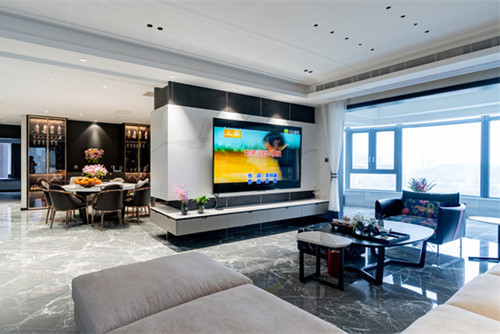 德陽市東辰小區現代簡約風格四居室裝修案例