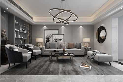 汕頭市和府現代簡約風格四居室裝修案例