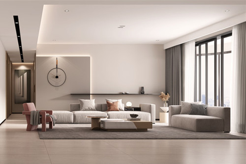 海口市濱江溫泉花園現代簡約風格三居室裝修案例