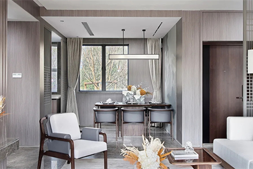 珠海市佳兆業&middot;金域都薈新中式風格三居室裝修案例